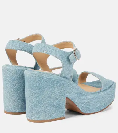 Gabriela Hearst Iman denim platform sandals | Thumbnail 3 Gabriela Hearst Iman denim platform sandals | Thumbnail 3