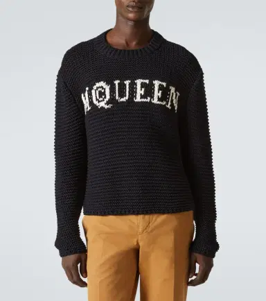 Alexander McQueen Logo cotton jacquard sweater | Thumbnail 2 Alexander McQueen Logo cotton jacquard sweater | Thumbnail 2