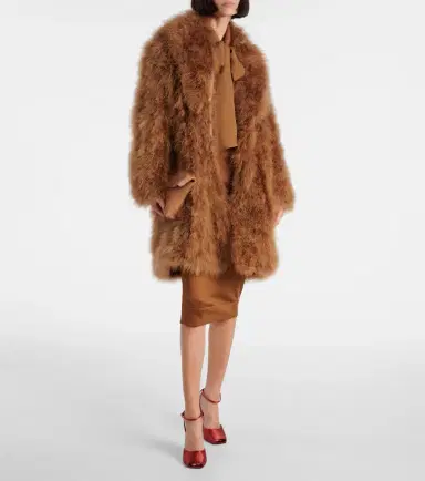 Yves Salomon Feather coat | Thumbnail 2 Yves Salomon Feather coat | Thumbnail 2