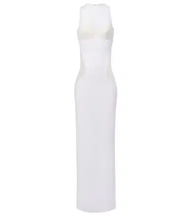 Jean Paul Gaultier Paneled semi-sheer tulle maxi dress | Thumbnail 1 Jean Paul Gaultier Paneled semi-sheer tulle maxi dress | Thumbnail 1