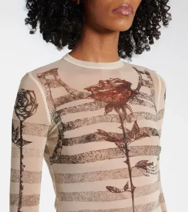 Jean Paul Gaultier Trompe l'oeil mesh maxi dress | Thumbnail 4 Jean Paul Gaultier Trompe l'oeil mesh maxi dress | Thumbnail 4