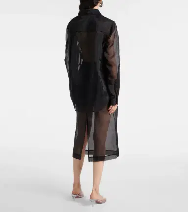The Frankie Shop Peri sheer silk-blend shirt | Thumbnail 2 The Frankie Shop Peri sheer silk-blend shirt | Thumbnail 2