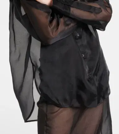 The Frankie Shop Peri sheer silk-blend shirt | Thumbnail 5 The Frankie Shop Peri sheer silk-blend shirt | Thumbnail 5