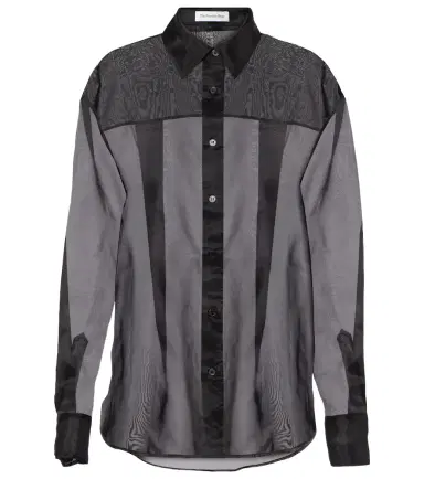 The Frankie Shop Peri sheer silk-blend shirt | Thumbnail 1 The Frankie Shop Peri sheer silk-blend shirt | Thumbnail 1