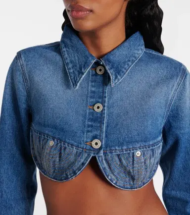 Jean Paul Gaultier Cropped denim jacket | Thumbnail 4 Jean Paul Gaultier Cropped denim jacket | Thumbnail 4