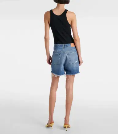 7 For All Mankind Distressed mid-rise denim shorts | Thumbnail 5 7 For All Mankind Distressed mid-rise denim shorts | Thumbnail 5