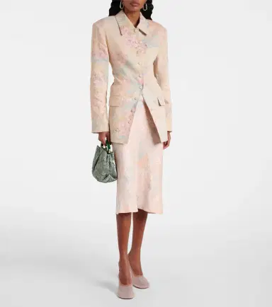 Dries Van Noten Floral linen-blend jacquard blazer | Thumbnail 2 Dries Van Noten Floral linen-blend jacquard blazer | Thumbnail 2
