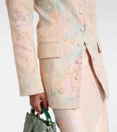 Dries Van Noten Floral linen-blend jacquard blazer | Thumbnail 3 Dries Van Noten Floral linen-blend jacquard blazer | Thumbnail 3