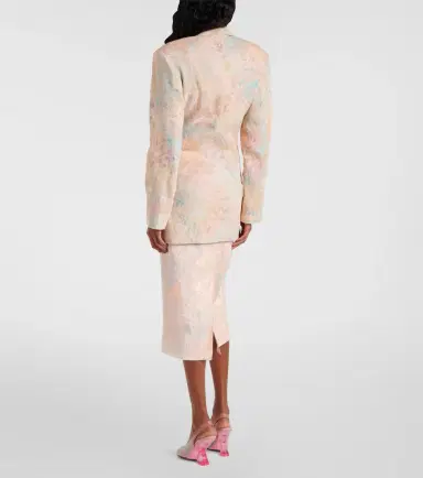 Dries Van Noten Floral linen-blend jacquard blazer | Thumbnail 5 Dries Van Noten Floral linen-blend jacquard blazer | Thumbnail 5