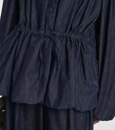 Dries Van Noten Gathered denim blouse | Thumbnail 5 Dries Van Noten Gathered denim blouse | Thumbnail 5