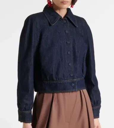 Dries Van Noten Cropped denim jacket | Thumbnail 3 Dries Van Noten Cropped denim jacket | Thumbnail 3