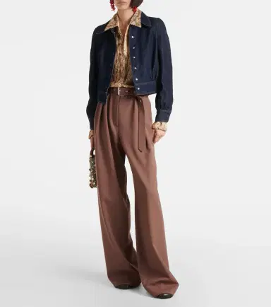 Dries Van Noten Cropped denim jacket | Thumbnail 4 Dries Van Noten Cropped denim jacket | Thumbnail 4