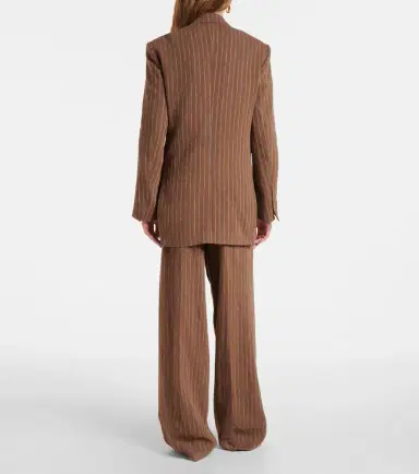 Dries Van Noten Striped linen-blend blazer | Thumbnail 4 Dries Van Noten Striped linen-blend blazer | Thumbnail 4