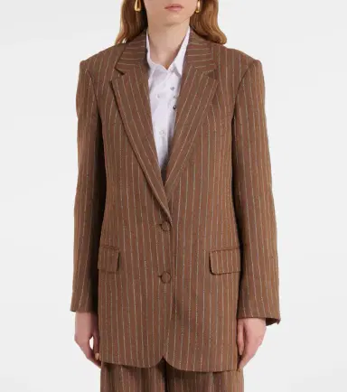 Dries Van Noten Striped linen-blend blazer | Thumbnail 5 Dries Van Noten Striped linen-blend blazer | Thumbnail 5