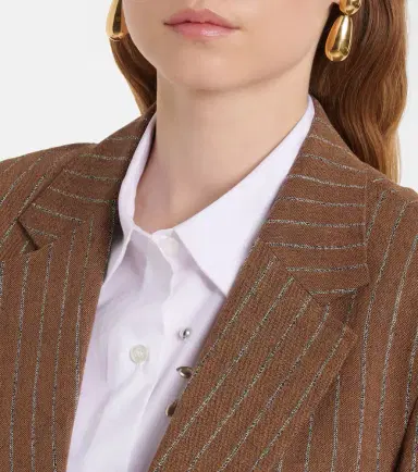 Dries Van Noten Striped linen-blend blazer | Thumbnail 6 Dries Van Noten Striped linen-blend blazer | Thumbnail 6