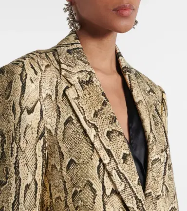 Dries Van Noten Snake-effect jacquard blazer | Thumbnail 2 Dries Van Noten Snake-effect jacquard blazer | Thumbnail 2