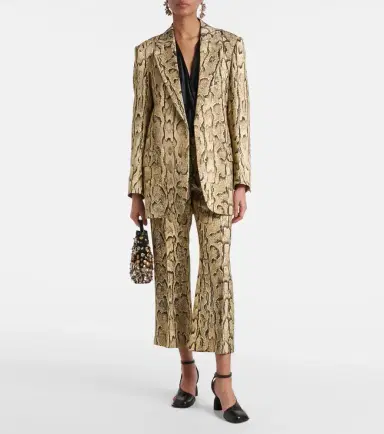Dries Van Noten Snake-effect jacquard blazer | Thumbnail 3 Dries Van Noten Snake-effect jacquard blazer | Thumbnail 3