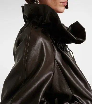 Dries Van Noten Cocoon gathered satin blouson | Thumbnail 2 Dries Van Noten Cocoon gathered satin blouson | Thumbnail 2