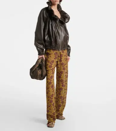 Dries Van Noten Cocoon gathered satin blouson | Thumbnail 3 Dries Van Noten Cocoon gathered satin blouson | Thumbnail 3