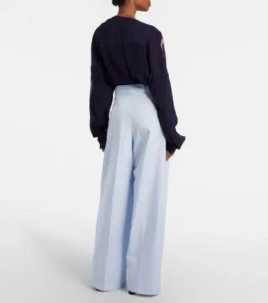 Dries Van Noten Cotton wide-leg pants | Thumbnail 4 Dries Van Noten Cotton wide-leg pants | Thumbnail 4