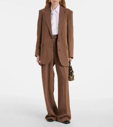 Dries Van Noten Linen-blend wide-leg pants | Thumbnail 3 Dries Van Noten Linen-blend wide-leg pants | Thumbnail 3