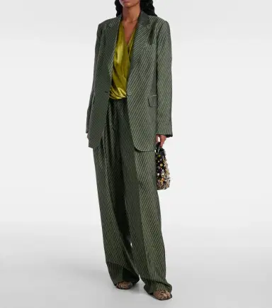 Dries Van Noten Striped high-rise wide-leg pants | Thumbnail 4 Dries Van Noten Striped high-rise wide-leg pants | Thumbnail 4