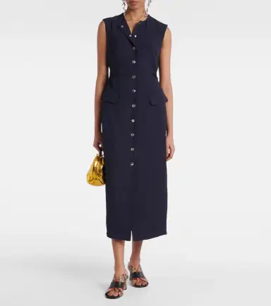 Dries Van Noten Gabardine midi dress | Thumbnail 4 Dries Van Noten Gabardine midi dress | Thumbnail 4
