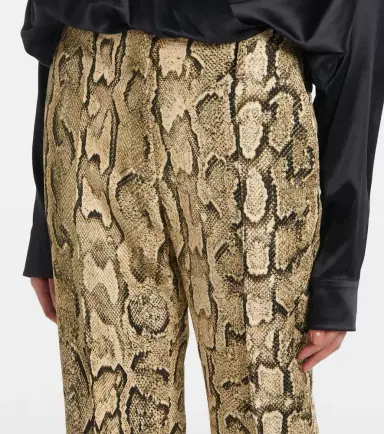 Dries Van Noten Snake-print mid-rise flared jacquard pants | Thumbnail 2 Dries Van Noten Snake-print mid-rise flared jacquard pants | Thumbnail 2