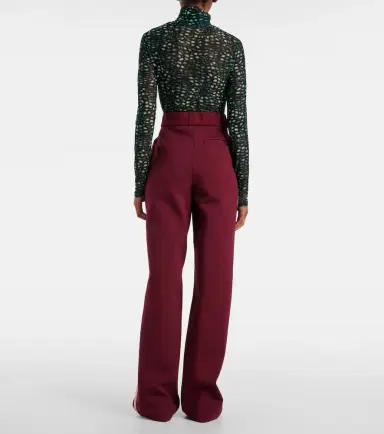 Dries Van Noten High-rise cotton-blend wide-leg pants | Thumbnail 2 Dries Van Noten High-rise cotton-blend wide-leg pants | Thumbnail 2