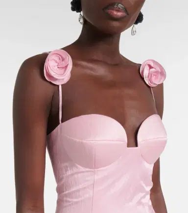 Magda Butrym Floral-appliqué cotton-blend bustier dress | Thumbnail 2 Magda Butrym Floral-appliqué cotton-blend bustier dress | Thumbnail 2