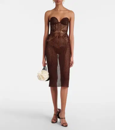 Magda Butrym Crochet cotton bustier dress | Thumbnail 3 Magda Butrym Crochet cotton bustier dress | Thumbnail 3