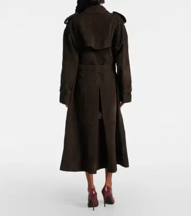 Magda Butrym Double-breasted suede trench coat | Thumbnail 3 Magda Butrym Double-breasted suede trench coat | Thumbnail 3