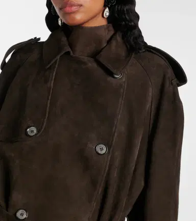 Magda Butrym Double-breasted suede trench coat | Thumbnail 6 Magda Butrym Double-breasted suede trench coat | Thumbnail 6