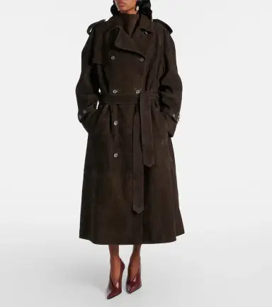Magda Butrym Double-breasted suede trench coat | Thumbnail 7 Magda Butrym Double-breasted suede trench coat | Thumbnail 7