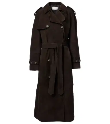 Magda Butrym Double-breasted suede trench coat | Thumbnail 1 Magda Butrym Double-breasted suede trench coat | Thumbnail 1