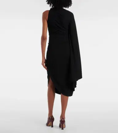Bottega Veneta Embellished draped jersey midi dress | Thumbnail 4 Bottega Veneta Embellished draped jersey midi dress | Thumbnail 4