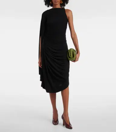 Bottega Veneta Embellished draped jersey midi dress | Thumbnail 5 Bottega Veneta Embellished draped jersey midi dress | Thumbnail 5