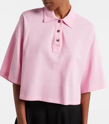 Bottega Veneta Cropped cotton polo shirt | Thumbnail 3 Bottega Veneta Cropped cotton polo shirt | Thumbnail 3