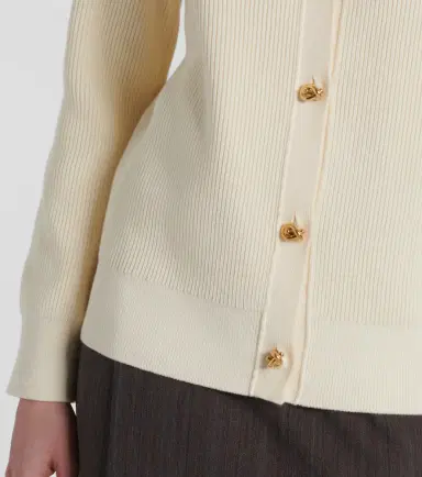 Bottega Veneta Knot ribbed-knit cotton cardigan | Thumbnail 4 Bottega Veneta Knot ribbed-knit cotton cardigan | Thumbnail 4