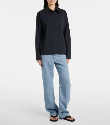 The Row Roddie cotton and silk jersey polo shirt | Thumbnail 3 The Row Roddie cotton and silk jersey polo shirt | Thumbnail 3