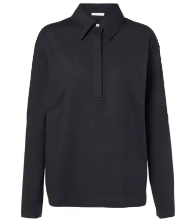 The Row Roddie cotton and silk jersey polo shirt | Thumbnail 1 The Row Roddie cotton and silk jersey polo shirt | Thumbnail 1