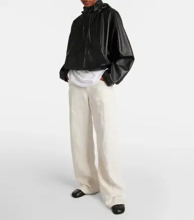 The Row Jilly oversized leather bomber jacket | Thumbnail 6 The Row Jilly oversized leather bomber jacket | Thumbnail 6