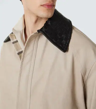 Bottega Veneta Intrecciato leather twill blouson | Thumbnail 3 Bottega Veneta Intrecciato leather twill blouson | Thumbnail 3