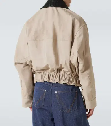 Bottega Veneta Intrecciato leather twill blouson | Thumbnail 4 Bottega Veneta Intrecciato leather twill blouson | Thumbnail 4