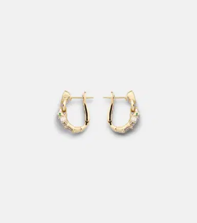 SHAY JEWELRY Serpentine 18kt gold huggie earrings with diamonds | Thumbnail 2 SHAY JEWELRY Serpentine 18kt gold huggie earrings with diamonds | Thumbnail 2