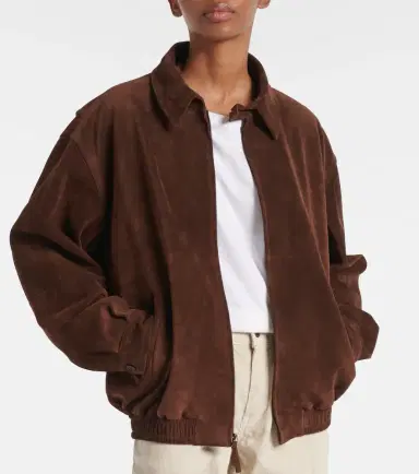 The Row Roana suede bomber jacket | Thumbnail 3 The Row Roana suede bomber jacket | Thumbnail 3