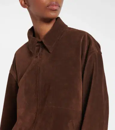 The Row Roana suede bomber jacket | Thumbnail 4 The Row Roana suede bomber jacket | Thumbnail 4