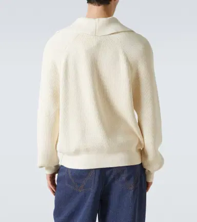 Bottega Veneta Ribbed-knit cotton polo sweater | Thumbnail 2 Bottega Veneta Ribbed-knit cotton polo sweater | Thumbnail 2
