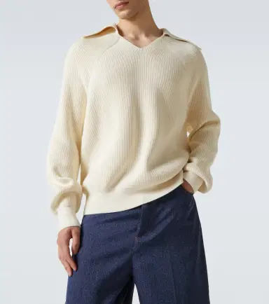 Bottega Veneta Ribbed-knit cotton polo sweater | Thumbnail 4 Bottega Veneta Ribbed-knit cotton polo sweater | Thumbnail 4