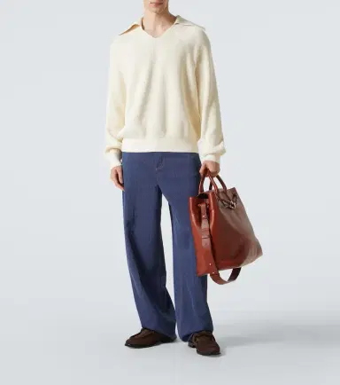 Bottega Veneta Ribbed-knit cotton polo sweater | Thumbnail 5 Bottega Veneta Ribbed-knit cotton polo sweater | Thumbnail 5